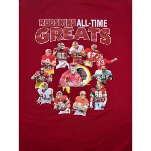 RARE - Vtg Washington Redskins All-Time Greats Mens 5XL Burgundy NFL Legends Tee